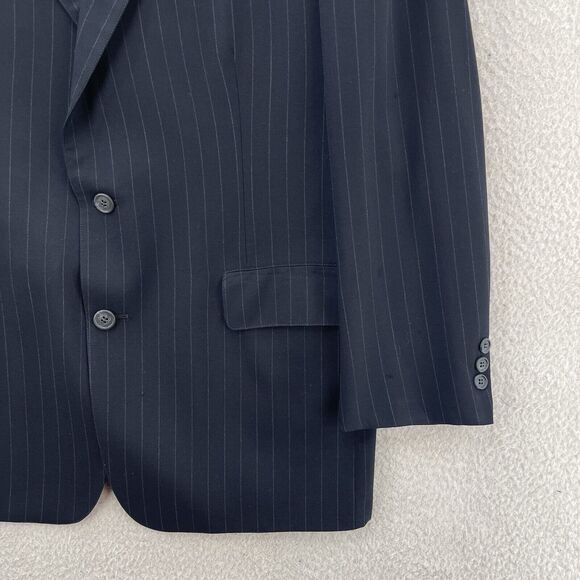Brooks Brothers Pinstriped Blazer Men's 42S Blue 100% Wool 2 Button USA Vintage - Picture 5 of 11